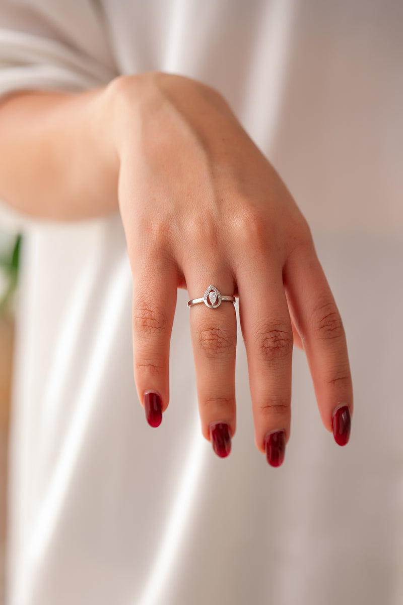 Anillo en Plata 925 con Rodio · Ref. 19