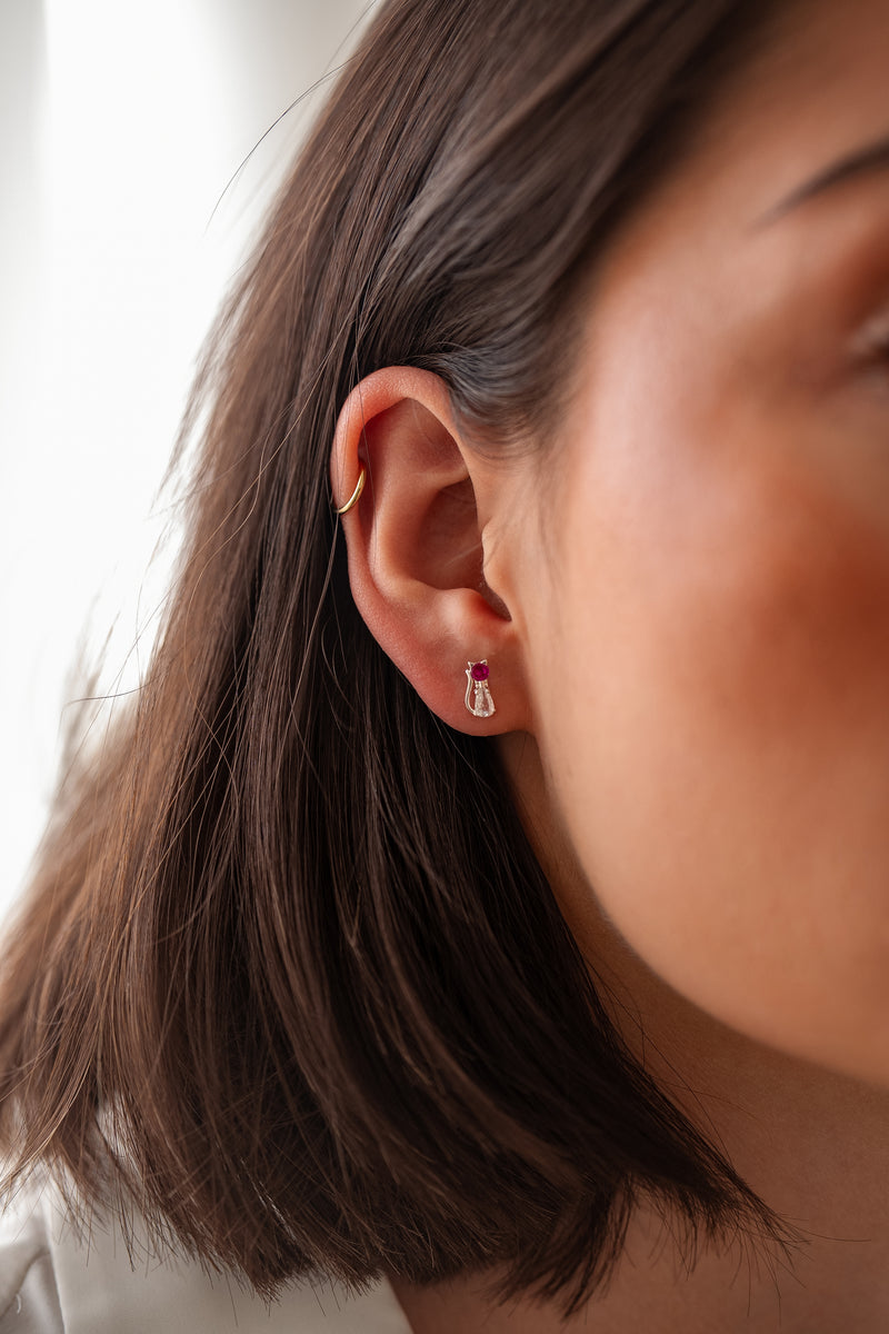 Aretes en Plata 925 con Rodio · Ref. 55