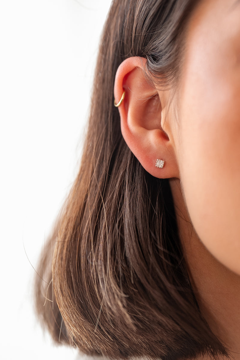 Aretes en Plata 925 con Rodio · Ref. 48