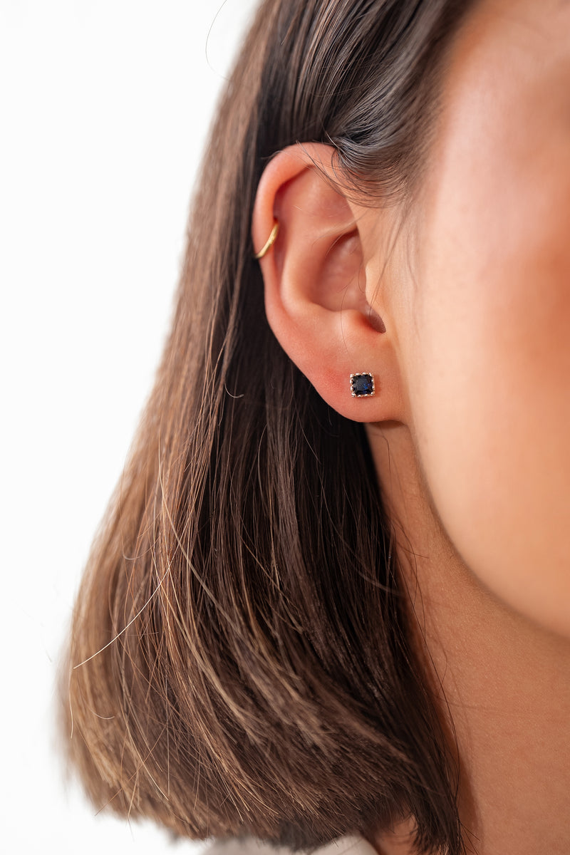 Aretes en Plata 925 con Rodio · Ref. 50