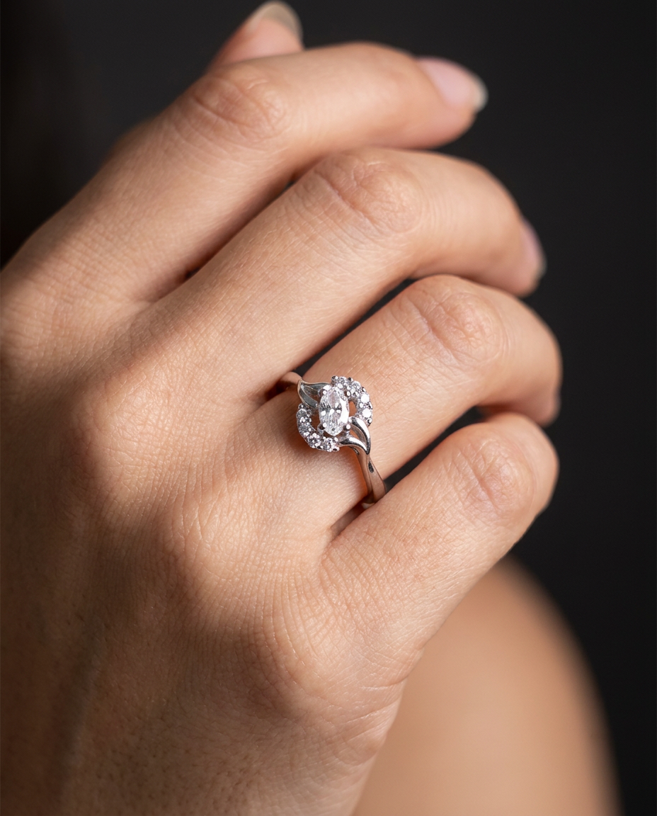 Anillo en Plata 925 con Rodio · Ref. 13