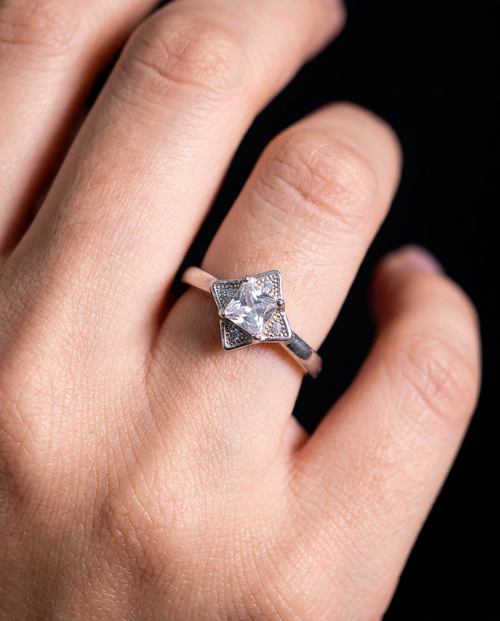 Anillo en Plata 925 con Rodio · Ref. 12