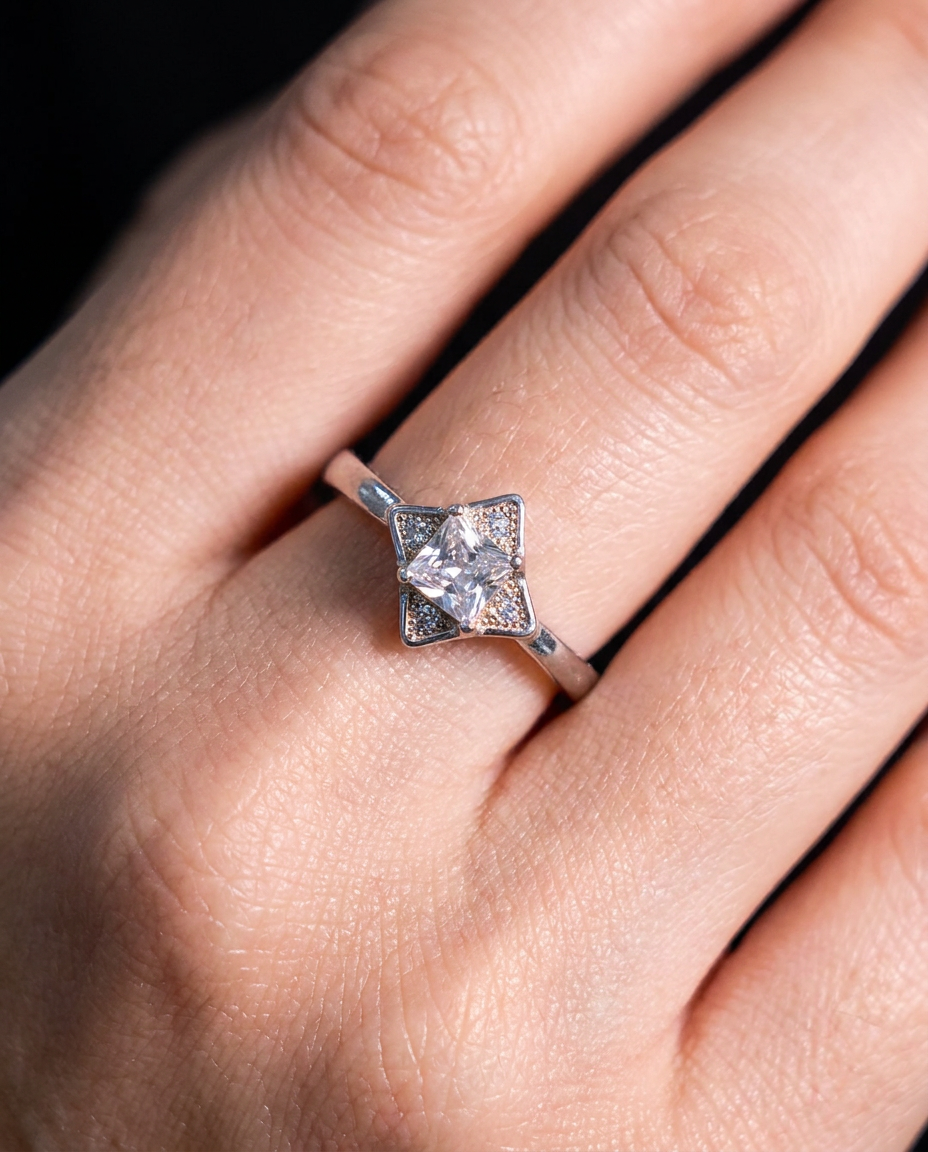 Anillo en Plata 925 con Rodio · Ref. 12