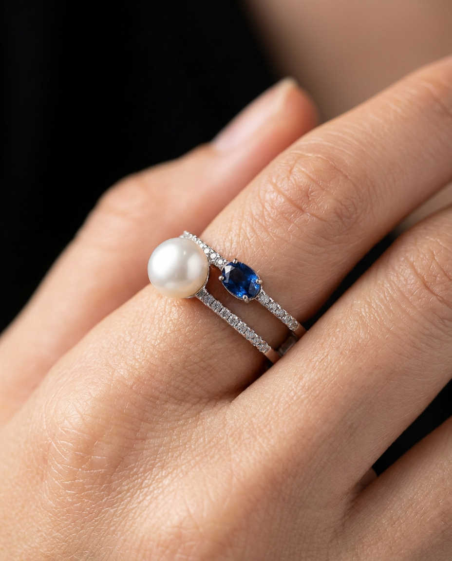 Anillo en Plata 925 con Rodio · Ref. 22