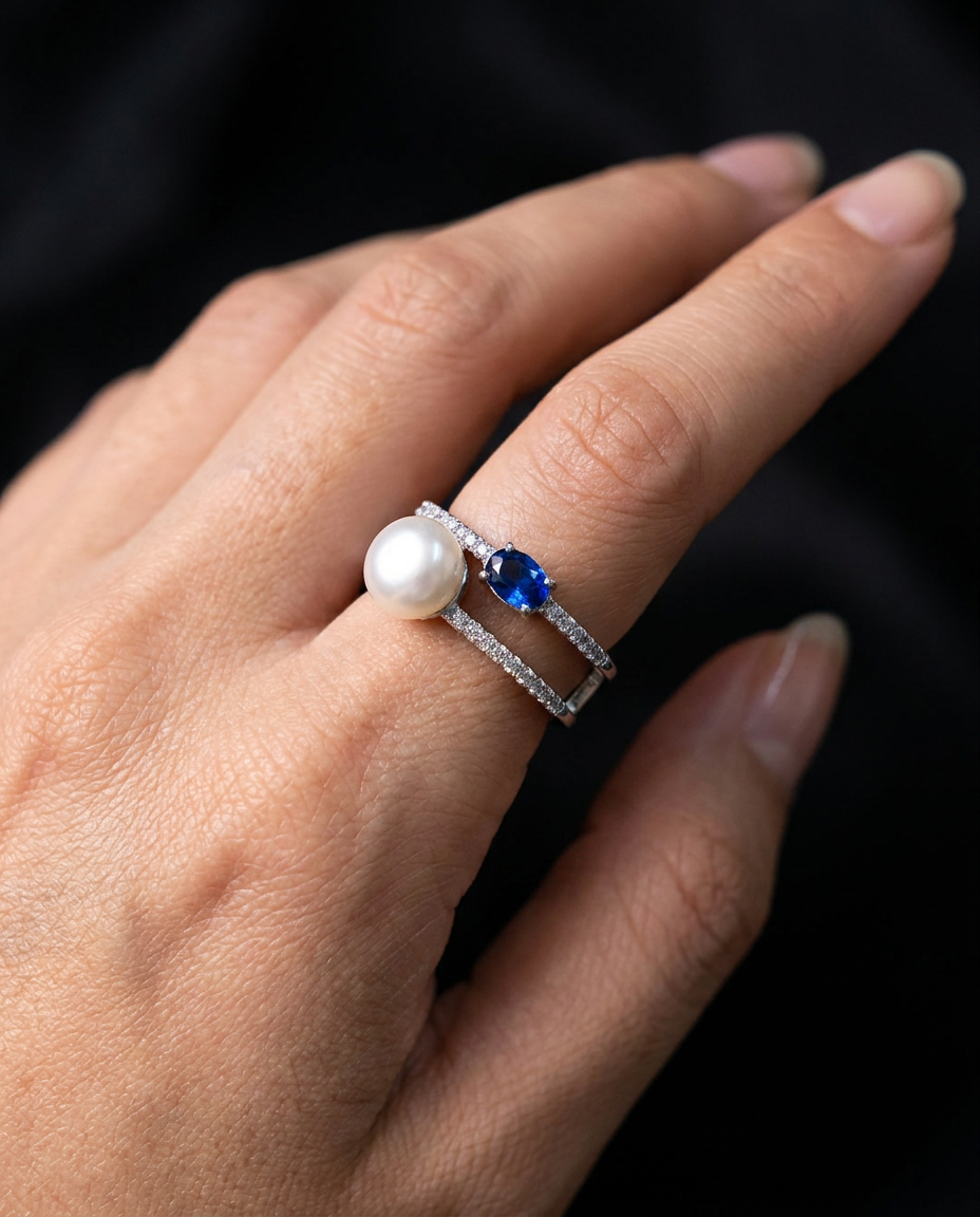 Anillo en Plata 925 con Rodio · Ref. 22