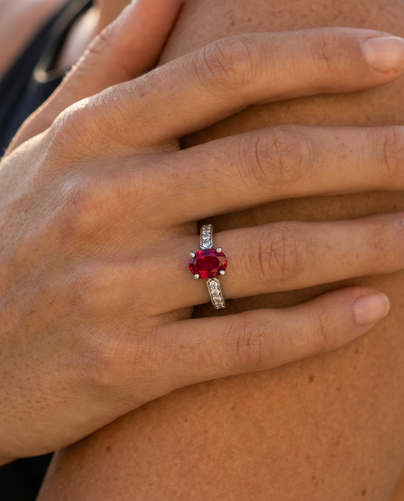 Anillo en Plata 925 con Rodio · Ref. 28