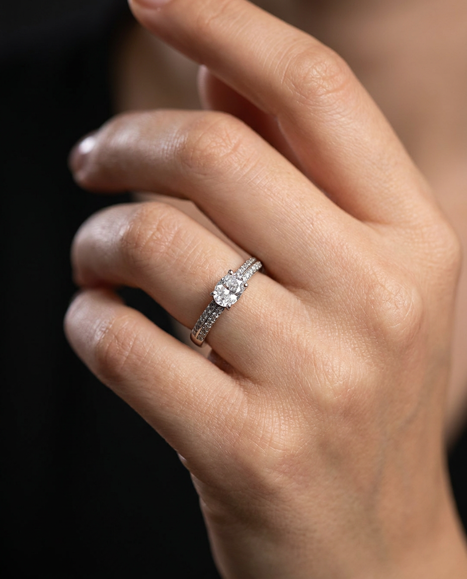 Anillo en Plata 925 con Rodio · Ref. 17A