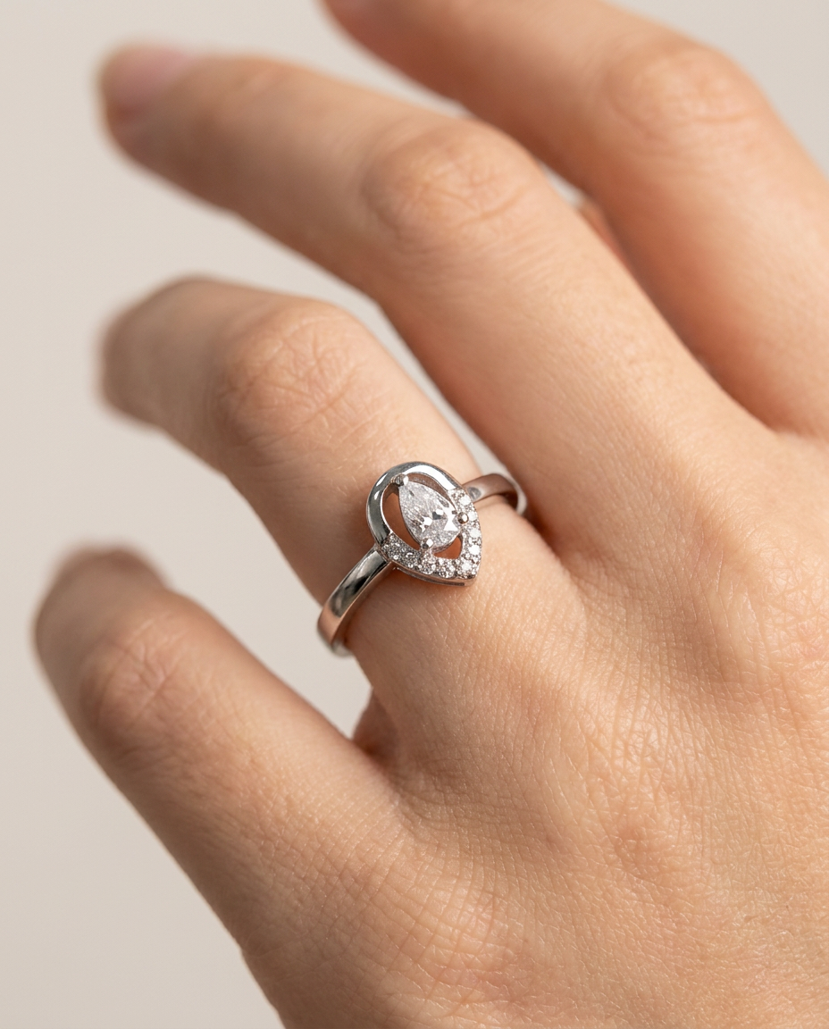 Anillo en Plata 925 con Rodio · Ref. 19