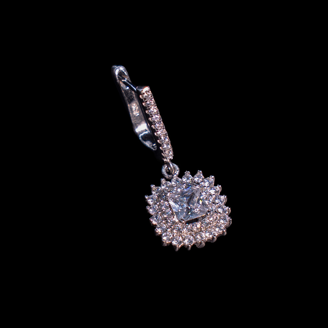 Aretes en Plata 925 con Rodio · Ref. 38