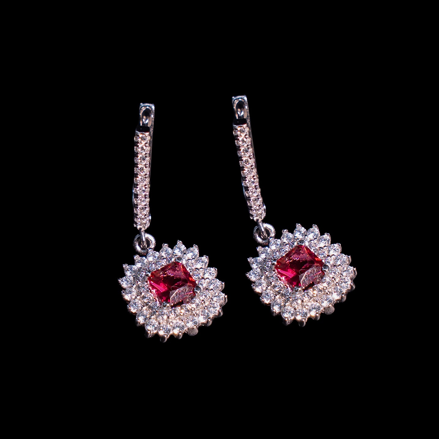 Aretes en Plata 925 con Rodio · Ref. 37