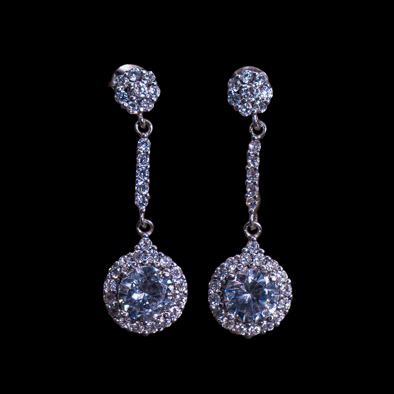 Aretes en Plata 925 con Rodio · Ref. 41