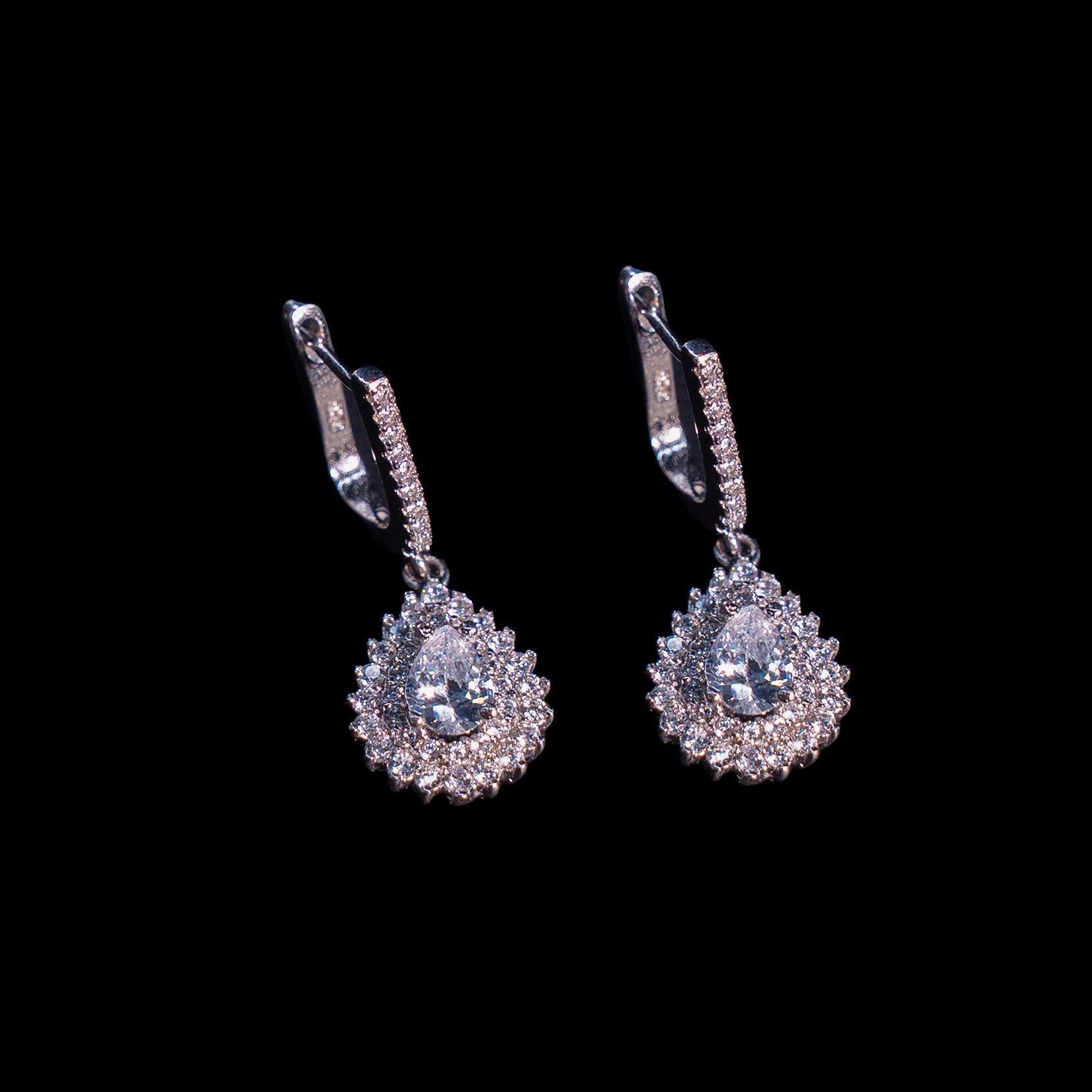 Aretes en Plata 925 con Rodio · Ref. 40