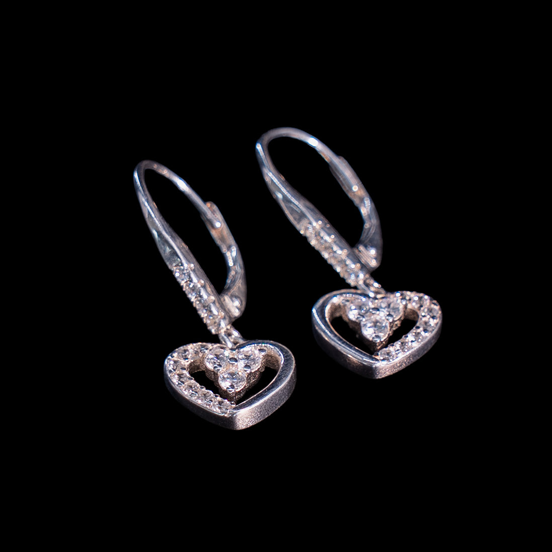 Aretes en Plata 925 con Rodio · Ref. 46