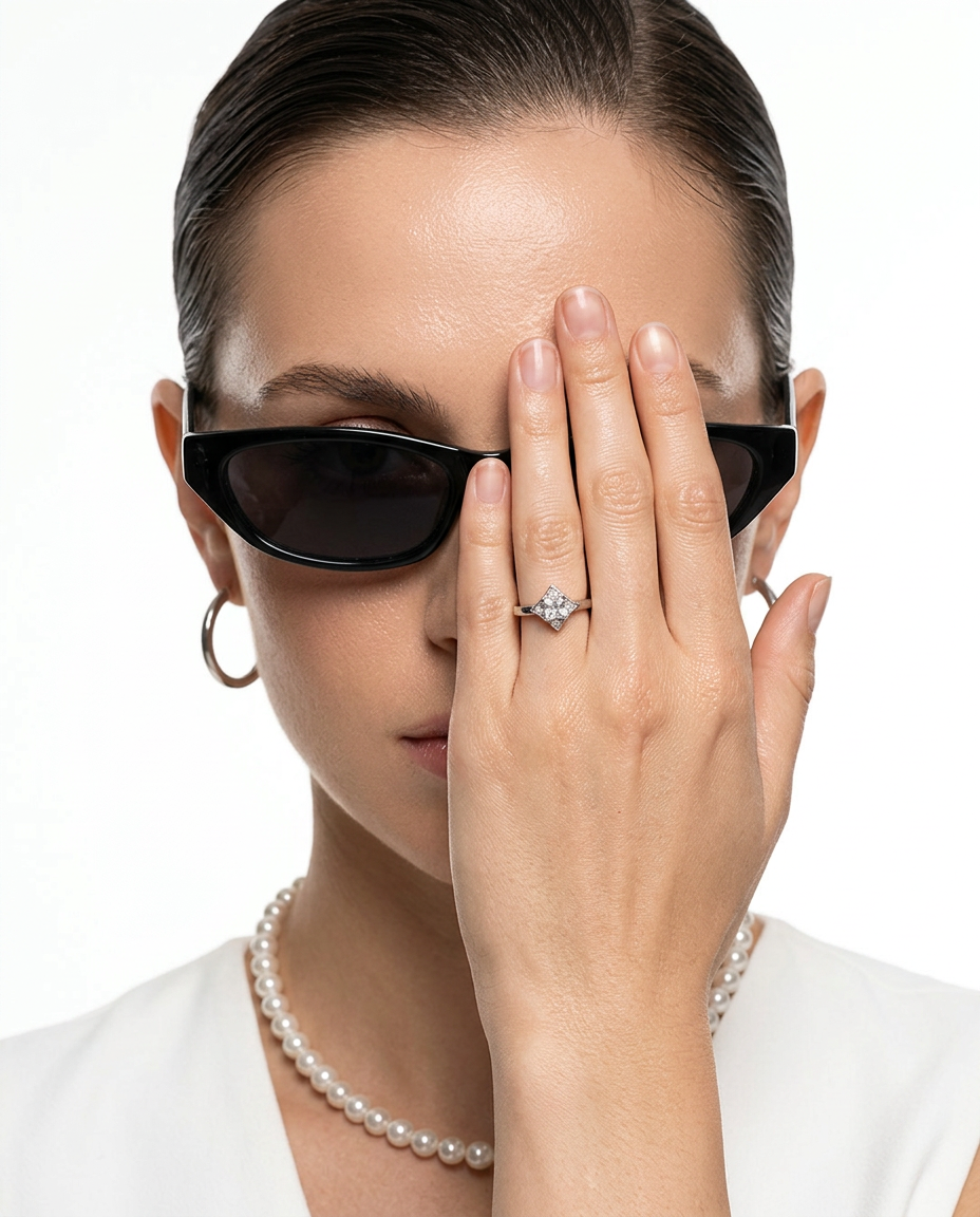 Anillo en Plata 925 con Rodio · Ref. 12
