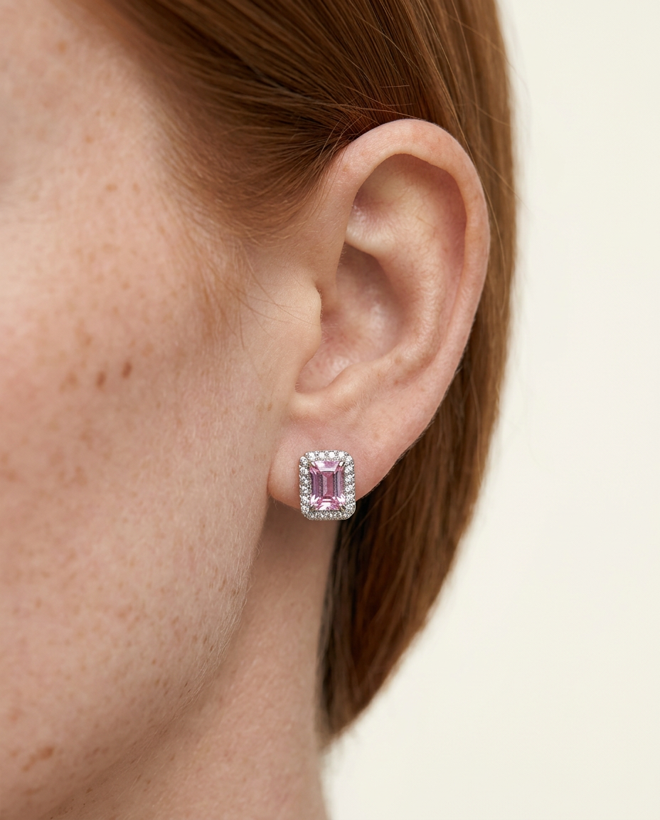 Aretes en Plata 925 con Rodio · Ref. 43
